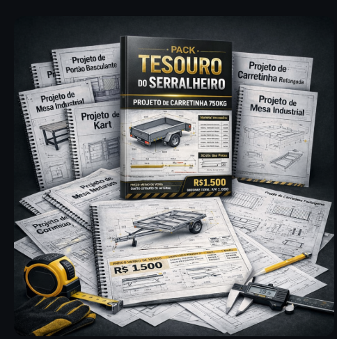 Pack Tesouro do Serralheiro - mockup completo